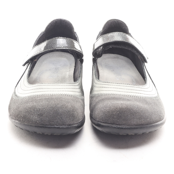 Naot Kirei Suede Leather Mary Jane Flats Loafer Sneaker Women EU 37 Gray/Black - Picture 5 of 15